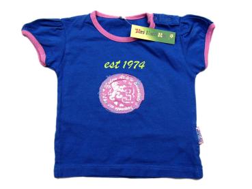 Stretchshirt Gr. 74/80 Athletics blau mit Kultmotiv