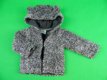 Kuschelfleecejacke Gr. 62/68 Topomini grau/weiß