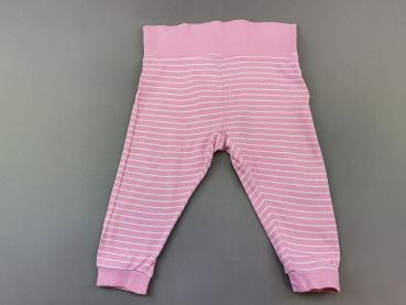 Bequemhose Gr. 74/80 rosa mit weißen Streifen