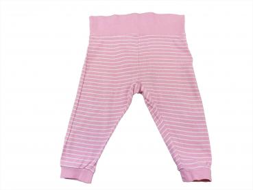 Bequemhose Gr. 74/80 rosa mit weißen Streifen