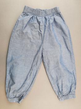 Sommerhose Gr. 80/86 graublau mit Gummibund