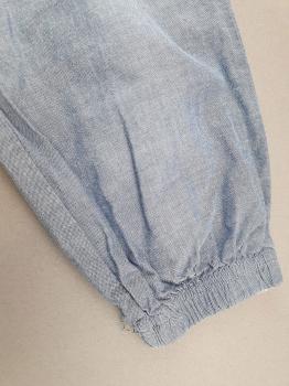 Sommerhose Gr. 80/86 graublau mit Gummibund