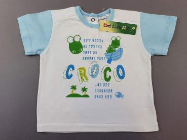 T-Shirt Gr. 68/74 oviesse weiß mit Croco