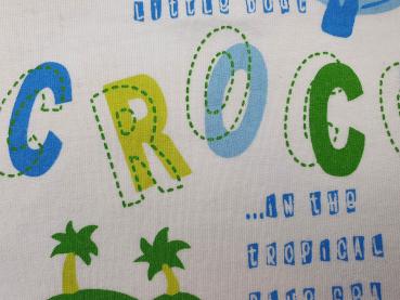 T-Shirt Gr. 68/74 oviesse weiß mit Croco