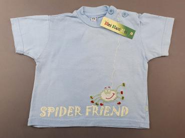 T-Shirt Gr. 68/74 hellblau mit Spinne