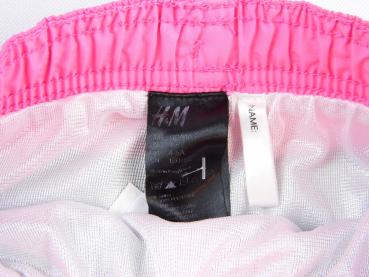 Badeshorts Gr. 110/116 H&M Blockstreifen rosa/grün neu