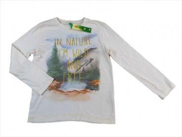 Langarmshirt Gr. 122 & Gr. 110 Benetton creme nature