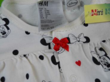 Schlafi langarm Gr. 74 H&M weiß Micky Mouse