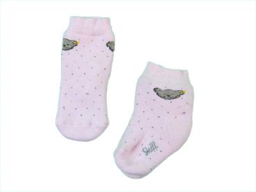 Thermosocken 10cm Gr. 16-18 rosa mit Teddy