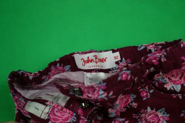 Jeanshose Gr. 86/92 bordeaux mit Blumen John Baner NEU