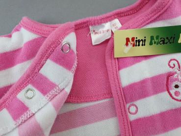 Samtjacke Gr. 62/68 Aldi pink/weiß Blockstreifen