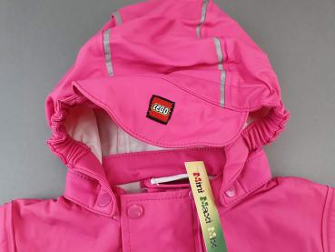 Regenjacke Gr. 86/92 Lego pink mit Reflektoren