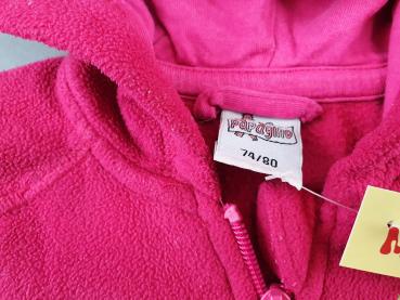 Fleecejacke Gr. 74/80 Aldi pink mit Eule