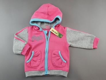 Sweatjacke Gr. 74 rosa/hellblau/grau Schuljacke