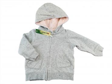 Sweatjacke Gr. 68 grau meliert