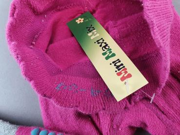 Strumpfhose Gr. 74/80 pink/grau mit Kniestoppern