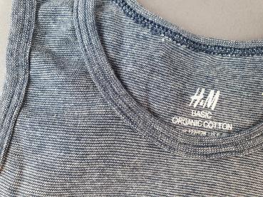 Unterhemd Gr. 122 H&M bio grau gestreift