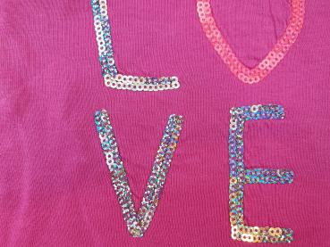 T-Shirt Gr. 80/86 s.Oliver pink Pailletten – Love