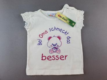 T-Shirt Gr. 62/68 Smily weiß – bei Oma schmeckt das besser - Zwillinge -