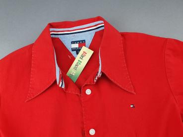 Langarmhemd Gr. 134 Tommy Hilfiger rot Stretch