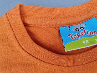 Langarmshirt Gr. 86 Topolino orange mit Bagger