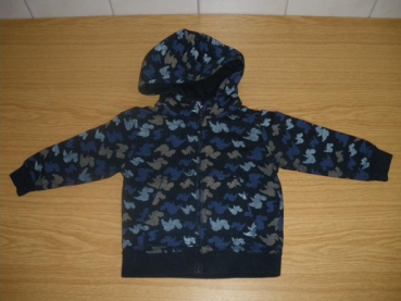 Sweatjacke Gr. 74/80 blau mit Dinos