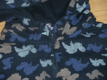 Sweatjacke Gr. 74/80 blau mit Dinos