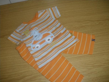 Ringelshirt Gr. 68/74 N-joy orange mit Auto