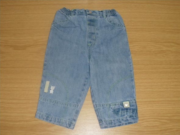 Jeanshose Gr. 74 C&A hellblau mit Teddyapplication