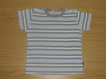 T-Shirt Gr. 68/74 H&M hellbraun/hellblau Ringel