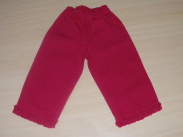 Sommerjeans Gr. 80 rot mit Rüschen