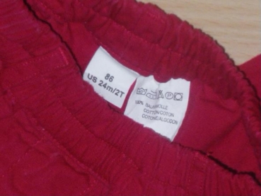 Sommerjeans Gr. 80 rot mit Rüschen