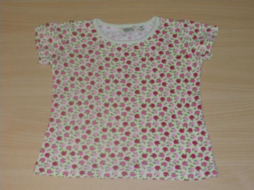 T-Shirt Gr. 86/92 H&M grün mit pinken und rosa Rosen