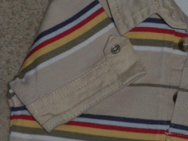 Poloshirt Gr. 80 hellbraun gestreift