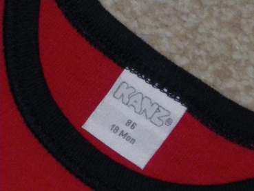 Sportshirt Gr. 74/80 KANZ rot/dunkelblau