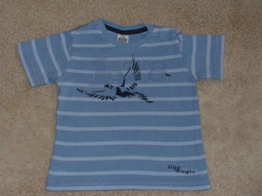 T-Shirt Gr. 68/74 Zara hellblau/weiß mit Vogel