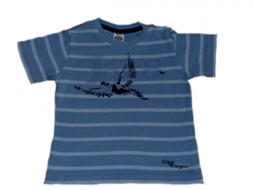 T-Shirt Gr. 68/74 Zara hellblau/weiß mit Vogel