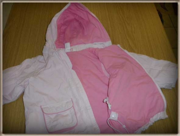 Jacke Gr. 80 H&M rosa mit Kaputze