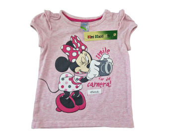 T-Shirt Gr. 68/74 Disney C&A rosa Micky Glitzer