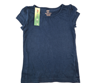 T-Shirt Gr. 92 H&M Bio dunkelblau Basic