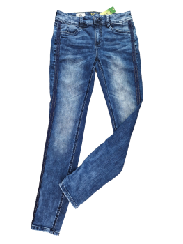 schicke Stretchjeans Gr. 36 Street one dunkelblau