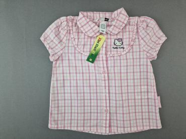 Bluse Gr. 86 H&M rosa kariert mit Hello Kitty