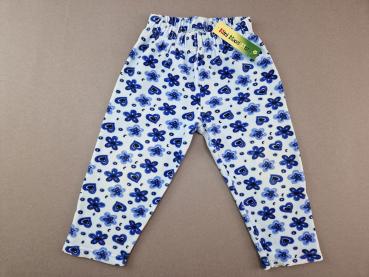 Samthose Gr. 80 Jako-o hellblau mit Blumen und Herzen