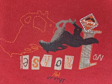 Sweatshirt Gr. 68/74 Sanetta rot mit Pferd