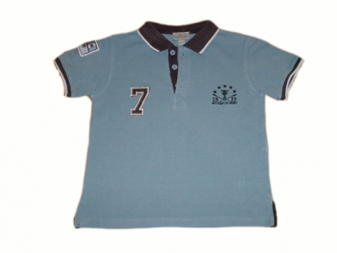 Poloshirt Gr. 104 Cyrillus hellblau