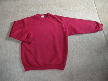 Sweatshirt Gr. 146 pro Touch rot einfarbig