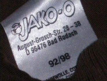 Cordhose Gr. 86/92 Jako-o braun grün kariert mit Auto auf dem Knie und Strickbund Thermohose