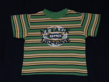 Ringelshirt Gr. 80/86 Esprit grün/gelb und dunkelblau