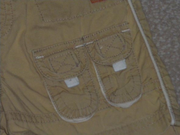 kurze Sommerjeans Gr. 68 - 80 C&A hellbraun mit coolen Taschen