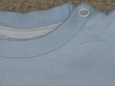 Langarmshirt Gr. 74/80 Zara hellblau mit Aufdruck